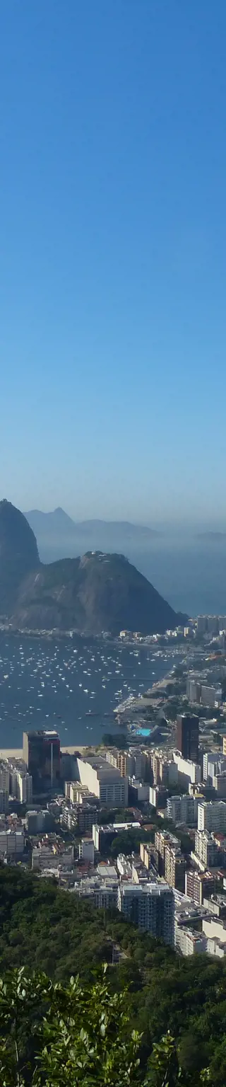 Blicke von der Christusstatue auf Rio de Janeiro